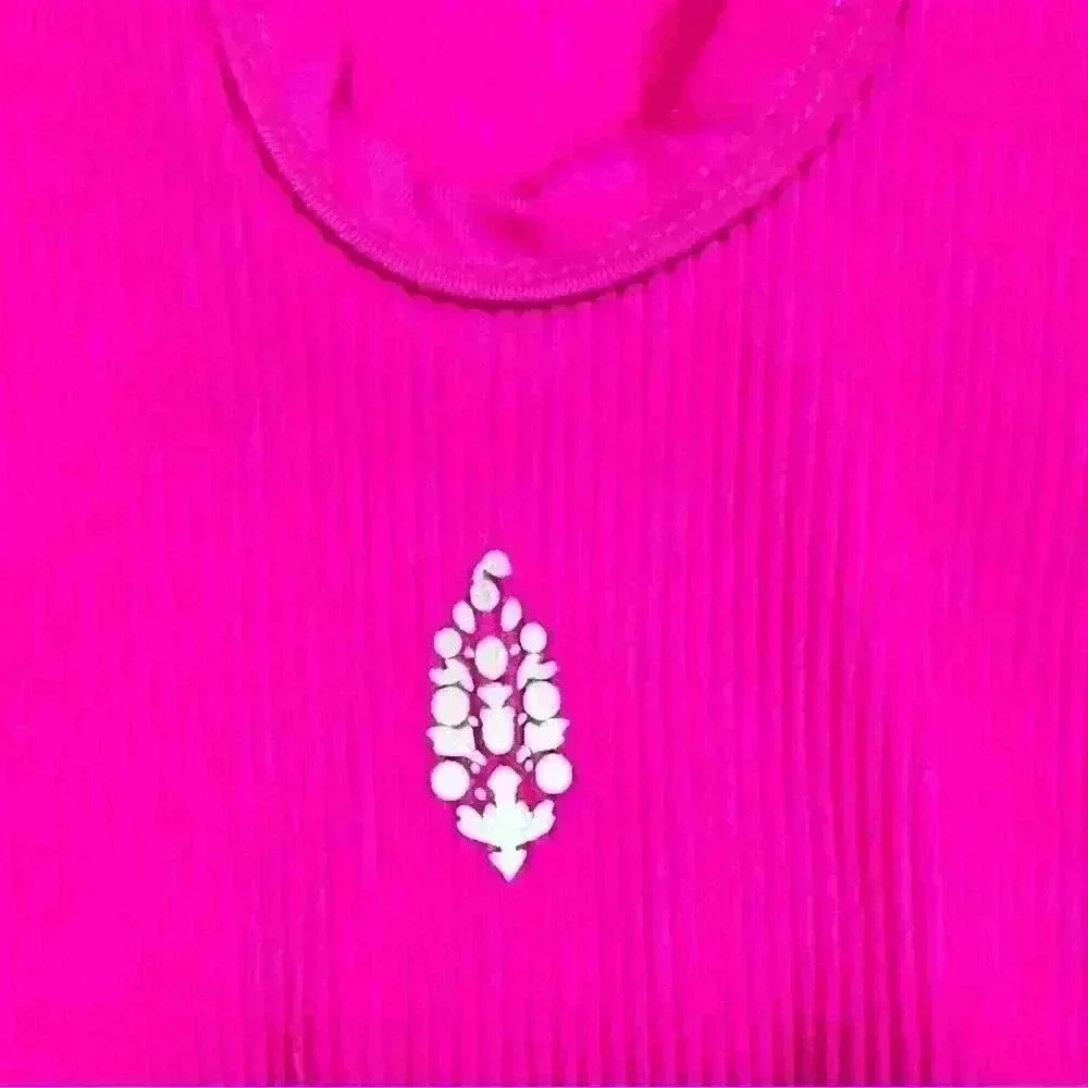 Free People Movement Magenta Free Throw Henley Crop Tank Size Small - Picture 6 of 9